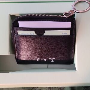 Off-White Black and Silver Key Ring Wallet